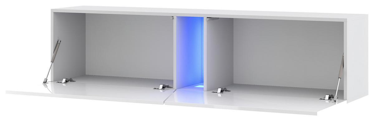 Tv-lowboard Slant 160 B: 160 Cm Weiß - Schwarz/Weiß, Design, Holzwerkstoff (160/35/40cm) - Livetastic