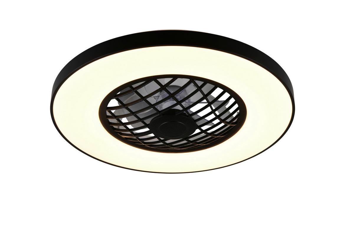 Deckenventilator Schwarz Transparent D: 59 cm - Transparent/Schwarz, LIFESTYLE, Kunststoff (59,0/16,5cm)