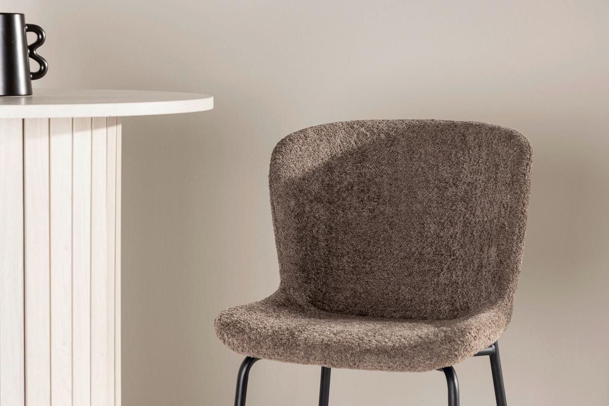 Barhocker Modesto Schwarz/Braun B: 50 cm - Schwarz/Braun, MODERN, Textil/Metall (50/100/59cm) - Livetastic