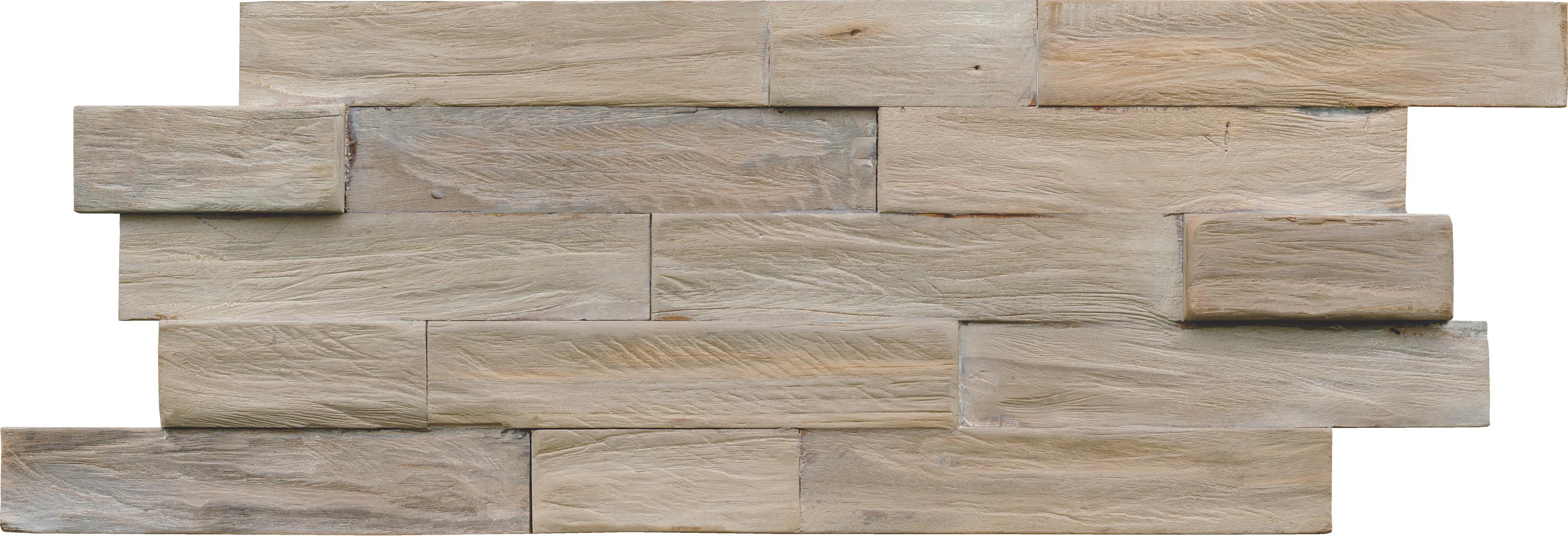 Wandverkleidung Fsc Teak Recl. Gun Smoked - Hellbraun, Basics, Holz (50/20/2cm)