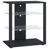 TV-Rack Folas B: 60 cm Schwarz mit Kabeldurchlass - Schwarz, Basics, Holzwerkstoff (60/70/41cm) - MID.YOU