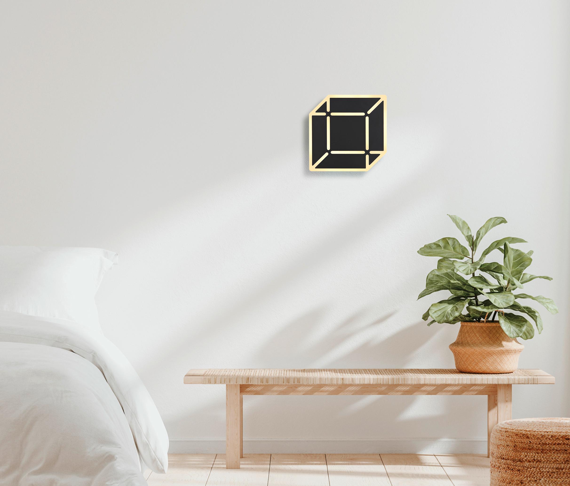 LED-Wandleuchte 41780w - Opal/Schwarz, Design, Kunststoff/Metall (25/4,5/25cm) - Globo
