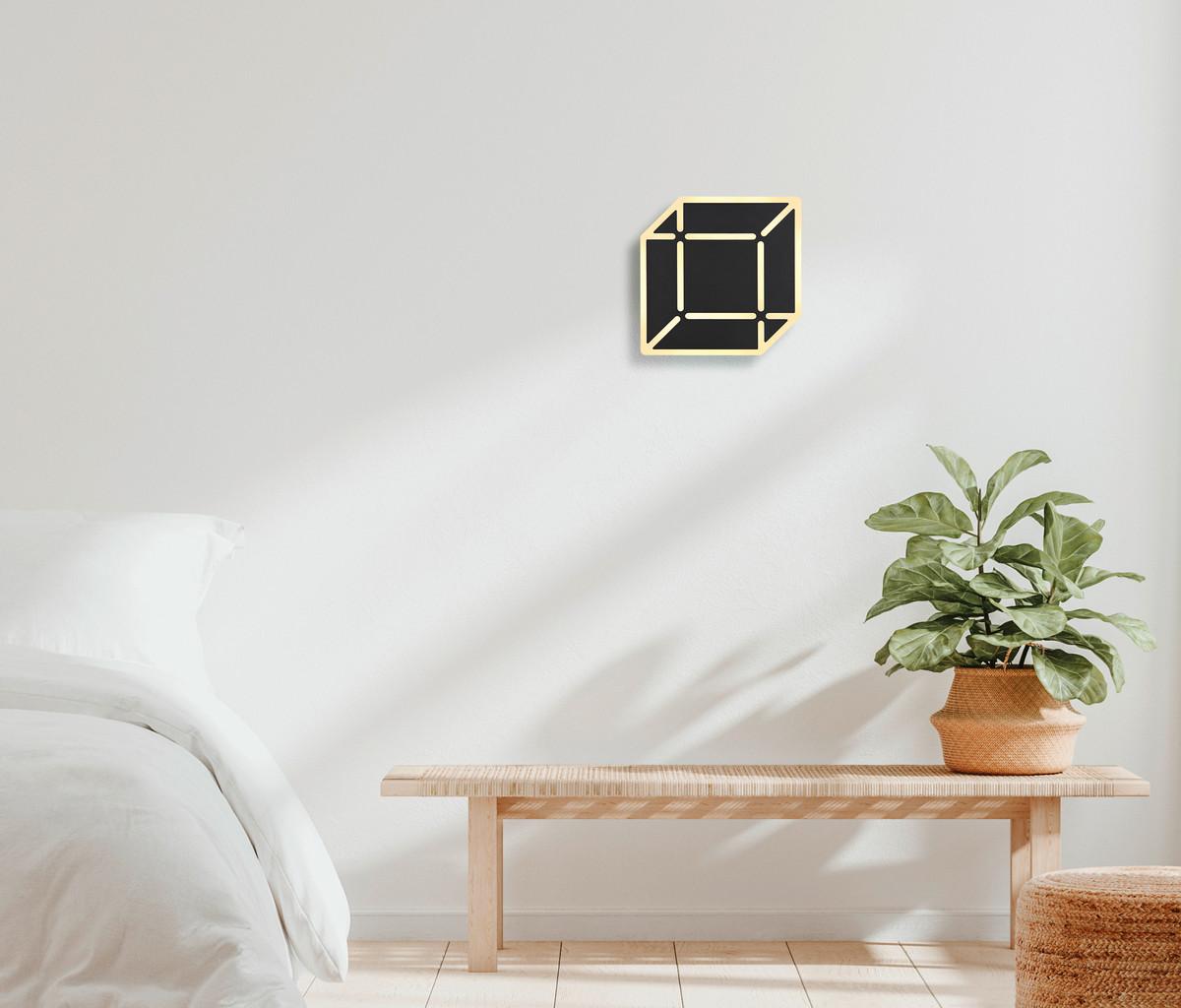 Led-wandleuchte 41780w - Opal/Schwarz, Design, Kunststoff/Metall (25/4,5/25cm) - Globo