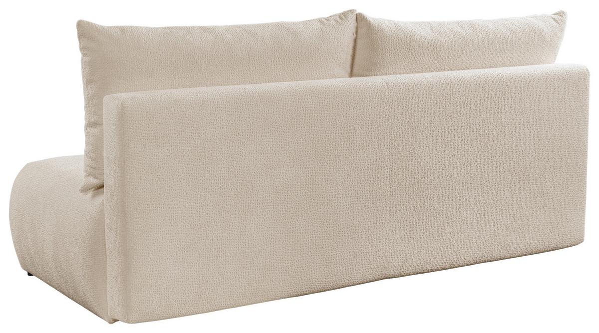 Schlafsofa Milo, Creme B: 209 Cm - Creme/Schwarz, Design, Holz/Holzwerkstoff (209/100/103cm) - MID.YOU