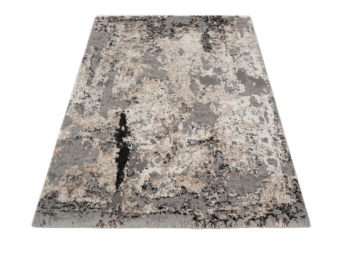 Webteppich Hellgrau Timeline Quantum 140x200 cm - Hellgrau, Design, Textil (140/200cm) - Novel
