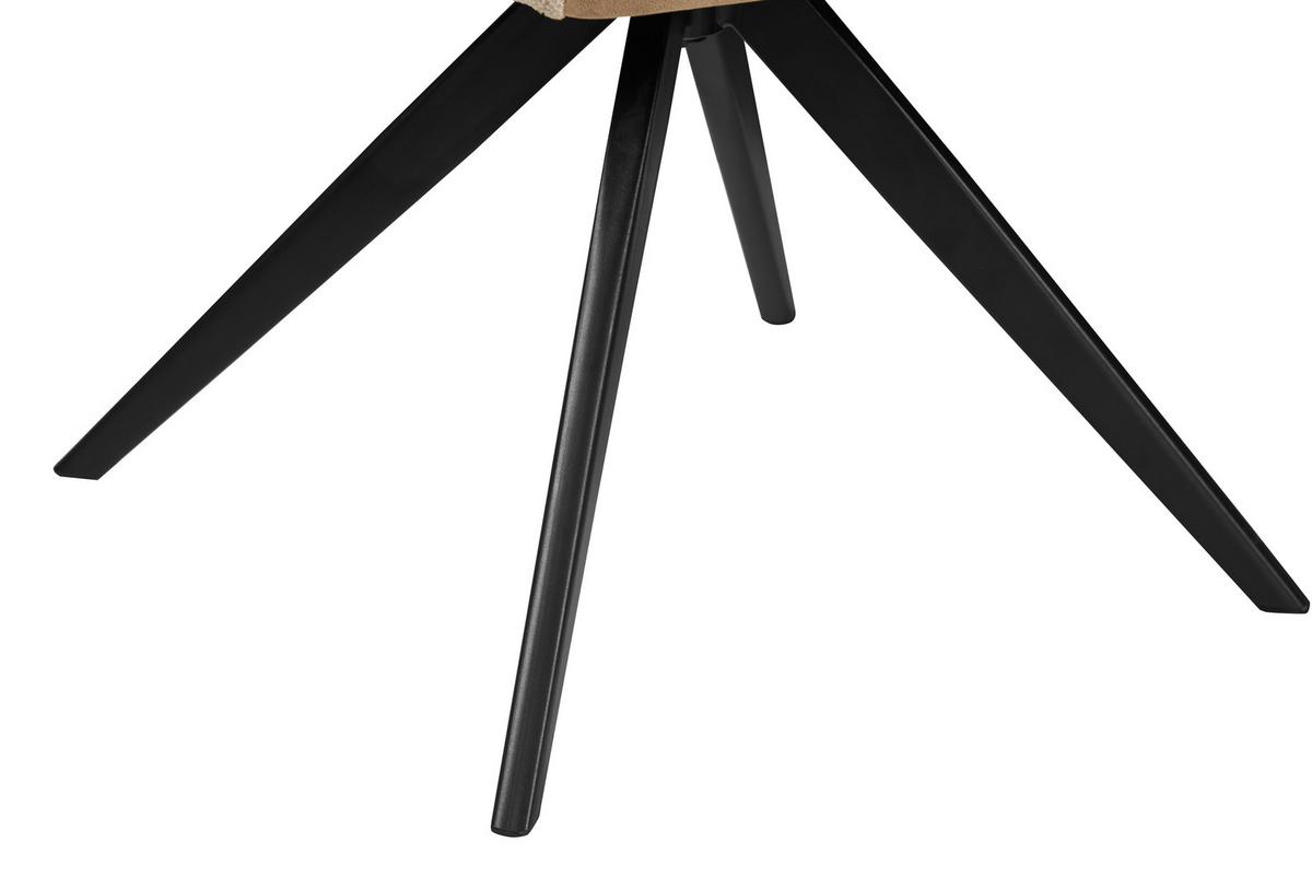 Armlehnstuhl Dian 125 - Schwarz, MODERN, Textil/Metall (57/87/64,5cm) - Kayoom