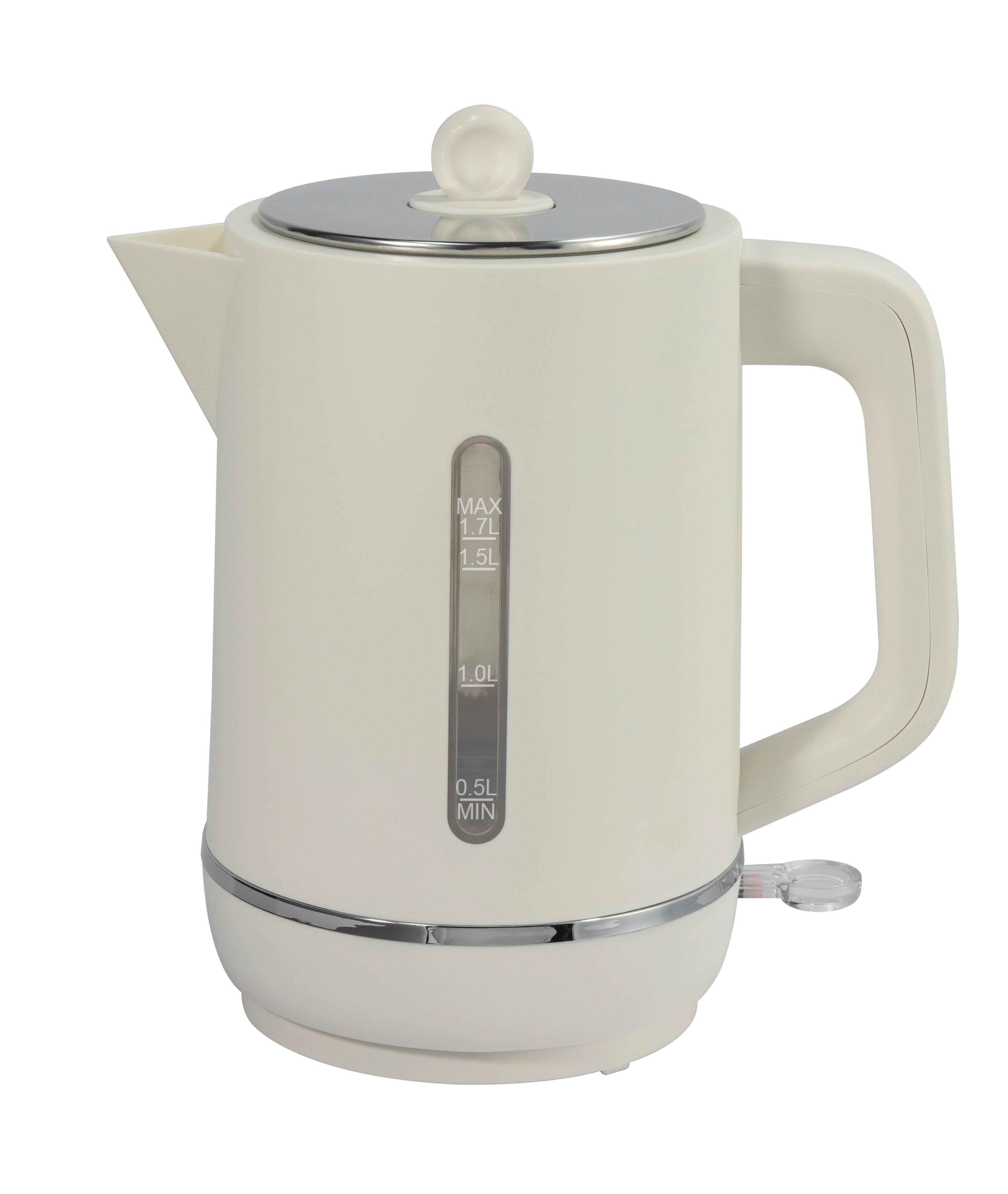 Wasserkocher Clea 1,7 Liter 2200W, 220-240V - Creme, Basics, Kunststoff/Metall (24,1/26,8/15,6cm) - Bono