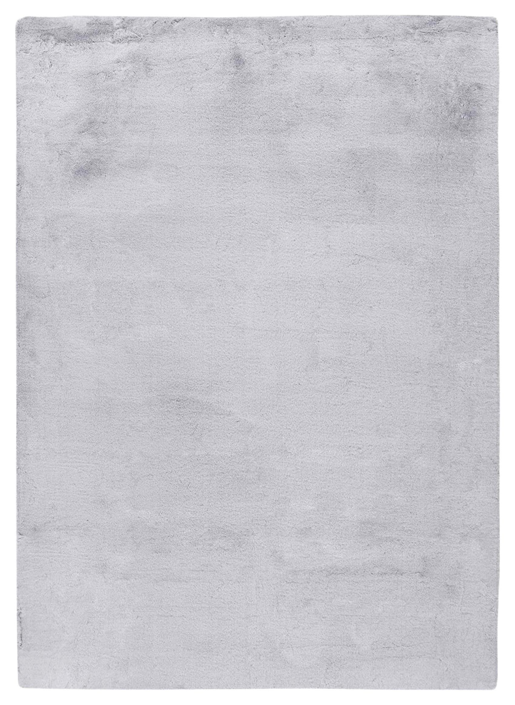 Hochflorteppich Saika 100 - Weiß/Grau, KONVENTIONELL, Textil (80/150cm)