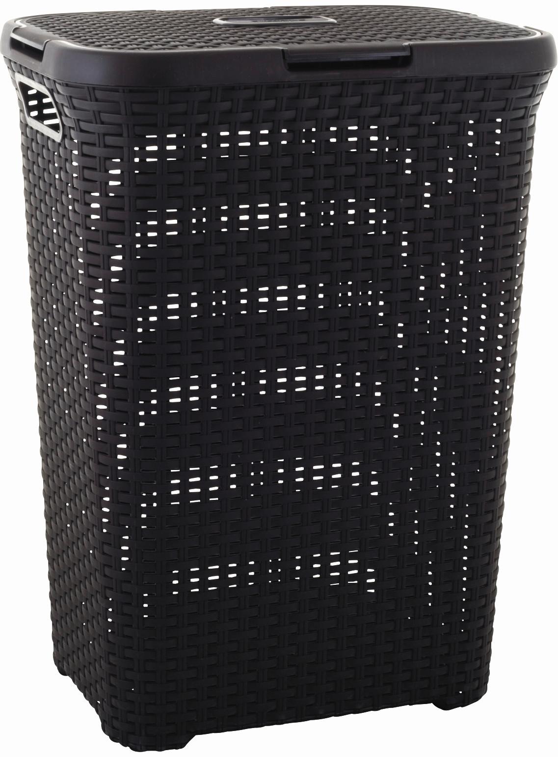 Szennyestartó Rattan Hatású - sötétbarna, Konventionell, műanyag (34,1/61,5/44,8cm) - Curver
