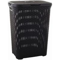 Szennyestartó Rattan Hatású - sötétbarna, Konventionell, műanyag (34,1/61,5/44,8cm) - Curver