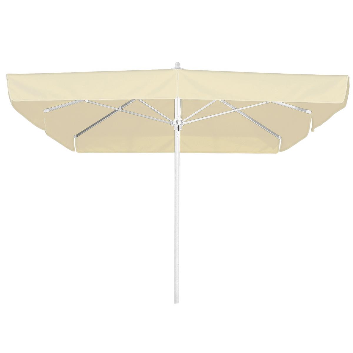 Sonnenschirm Quadro Natur - Silberfarben/Naturfarben, Basics, Textil/Metall (300/295/300cm) - Schneider