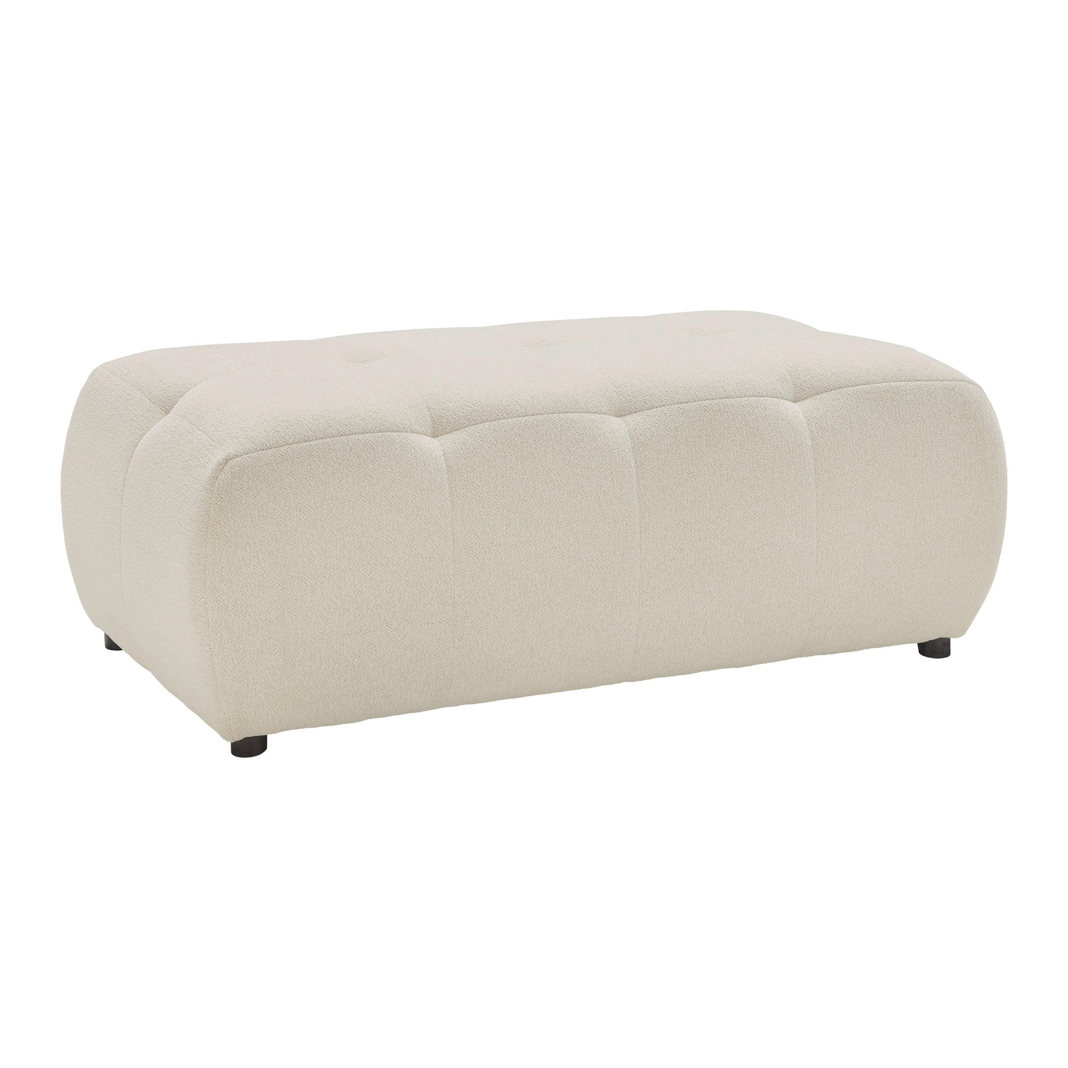 Taburetka SOFI, krémová - čierna/krémová, Modern, textil (128/48/70cm) - Premium Living