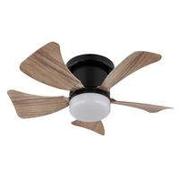 Deckenventilator Hines Opal Schwarz D: 40,6 cm - Opal/Schwarz, KONVENTIONELL, Kunststoff/Metall (40,6/13cm) - Globo