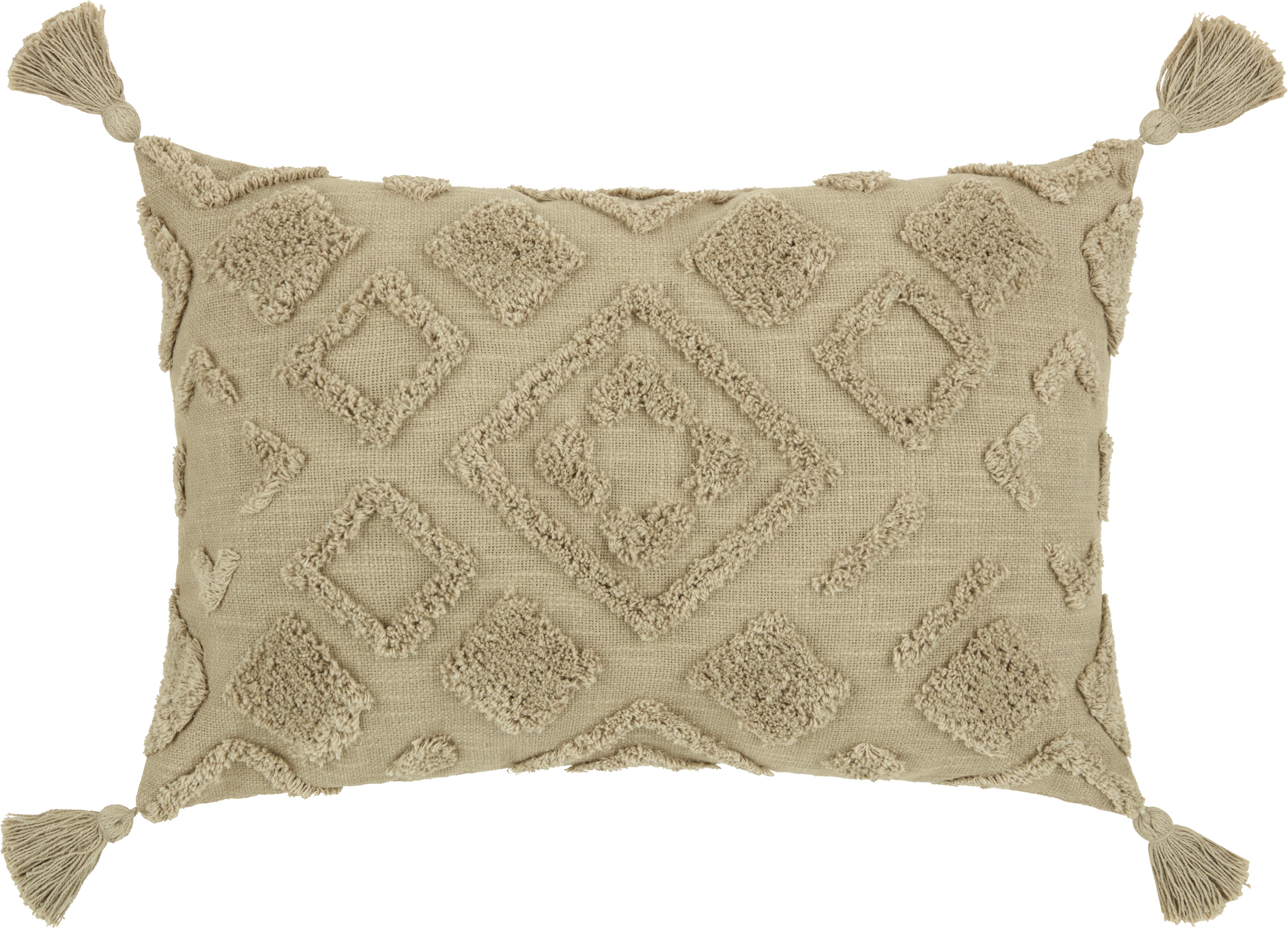 Dekoračný Vankúš Ibiza, 40/60cm, Prírodná - prírodné farby, Moderný, textil (40/60cm) - Premium Living