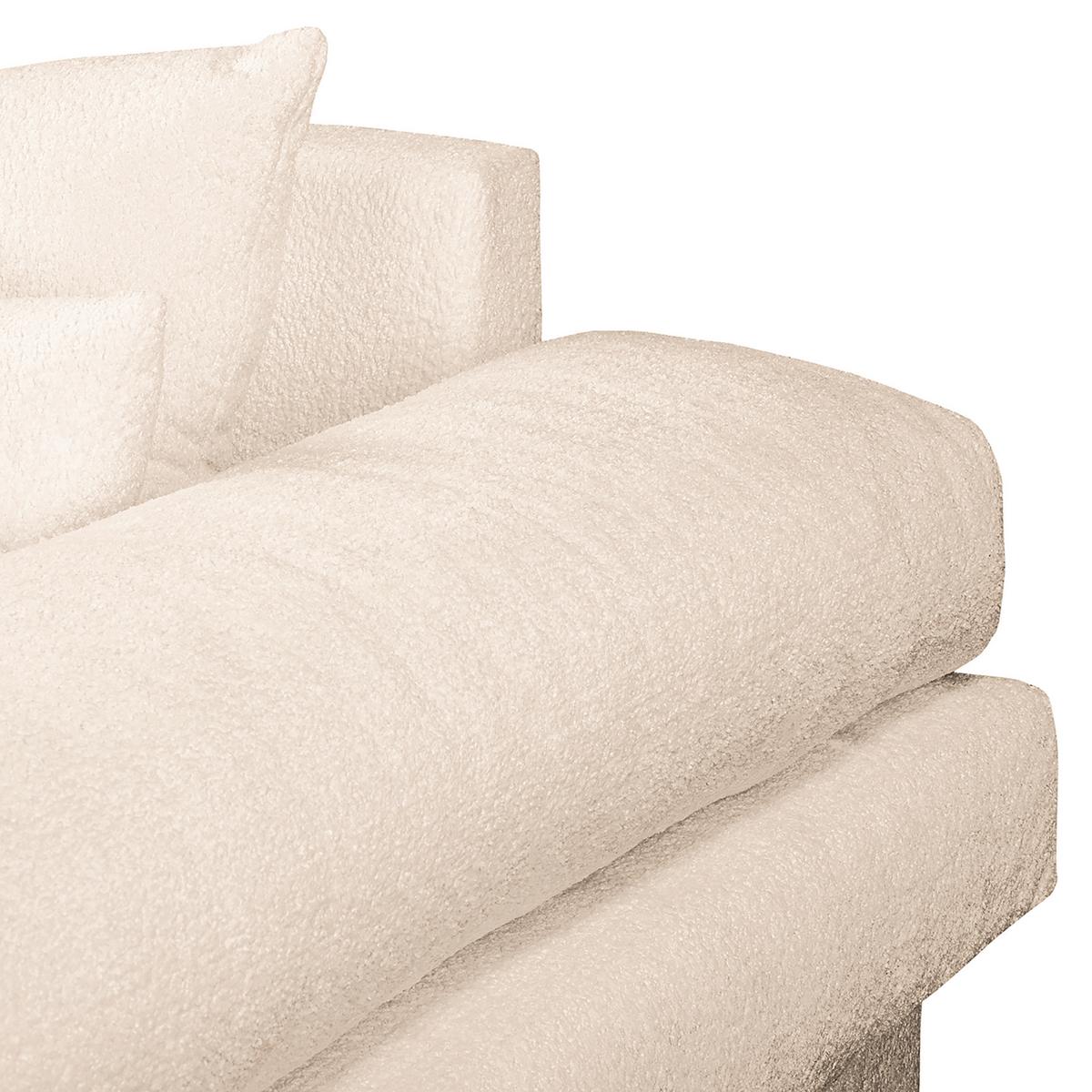 Bigsofa Naomi Creme B: 284 Cm - Creme/Schwarz, Design, Textil (284/94/148cm) - Livetastic