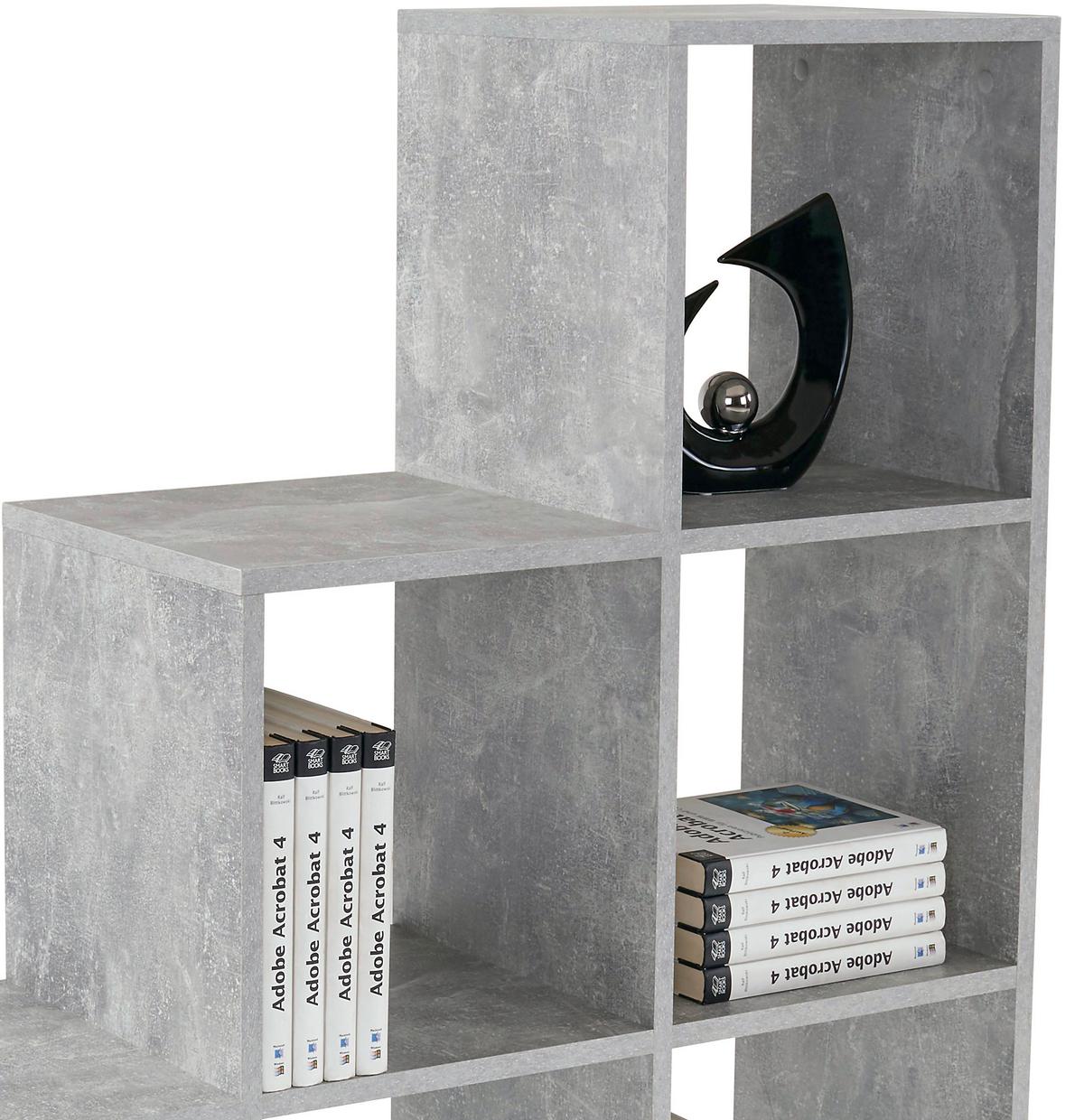 Raumteiler Pisa B: 112 Cm Betonoptik - Grau, MODERN, Holzwerkstoff (112/114/35cm)