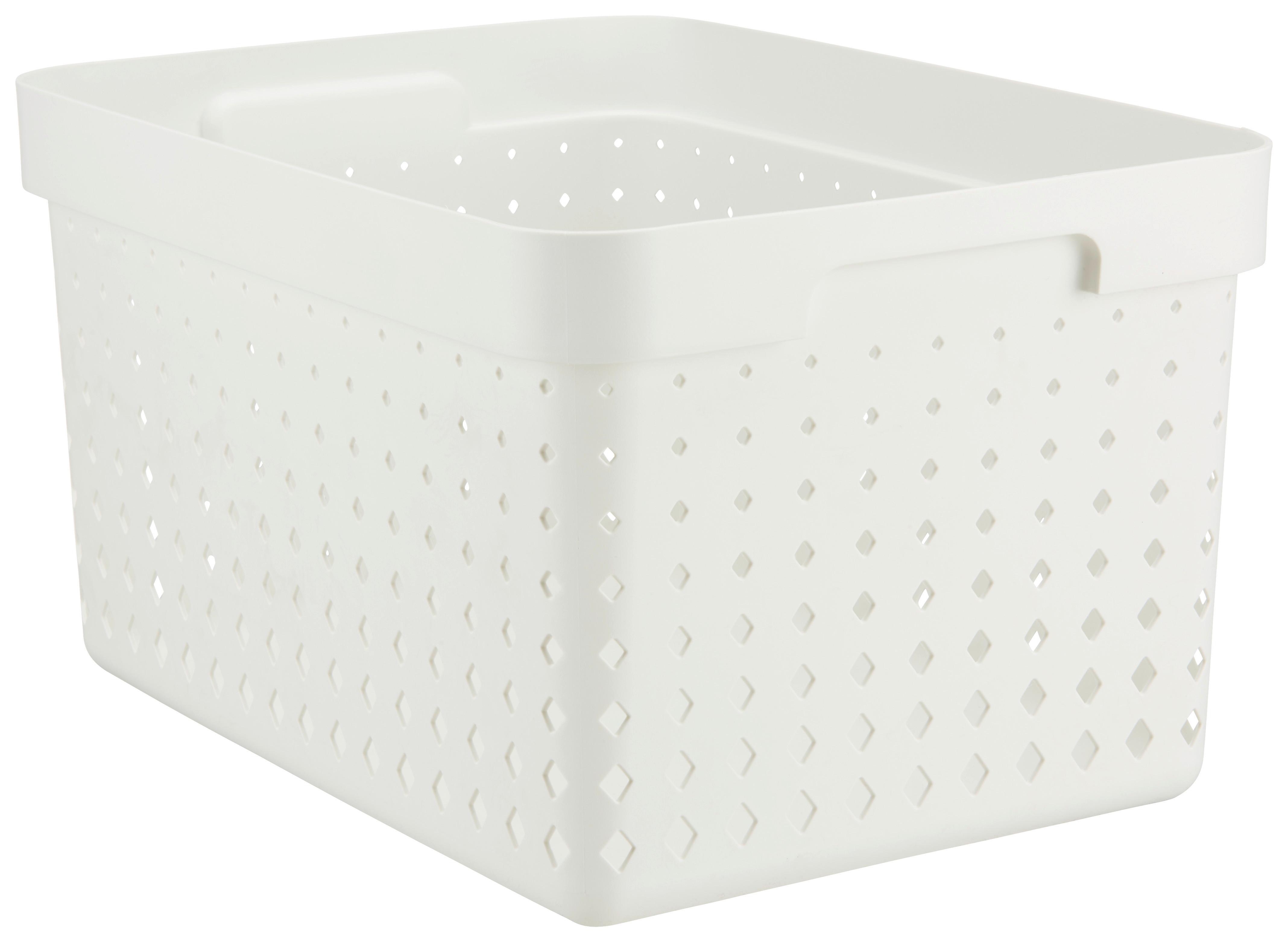 Košík Na Drobnosti Seoul - L - Ca. 16l -Ext- - bílá, Moderní, plast (35,7/26,8/20,9cm) - Premium Living