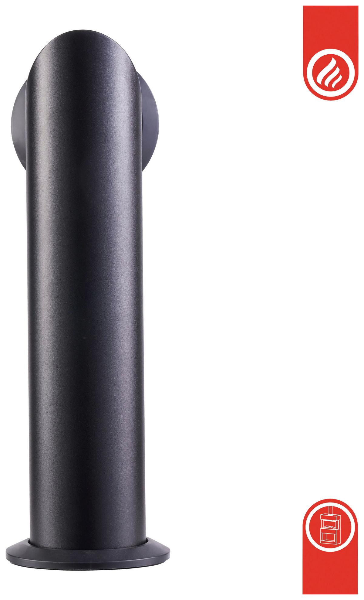 Ofenrohr Max - Schwarz, Basics, Metall (18,4/12,6/42,2cm)