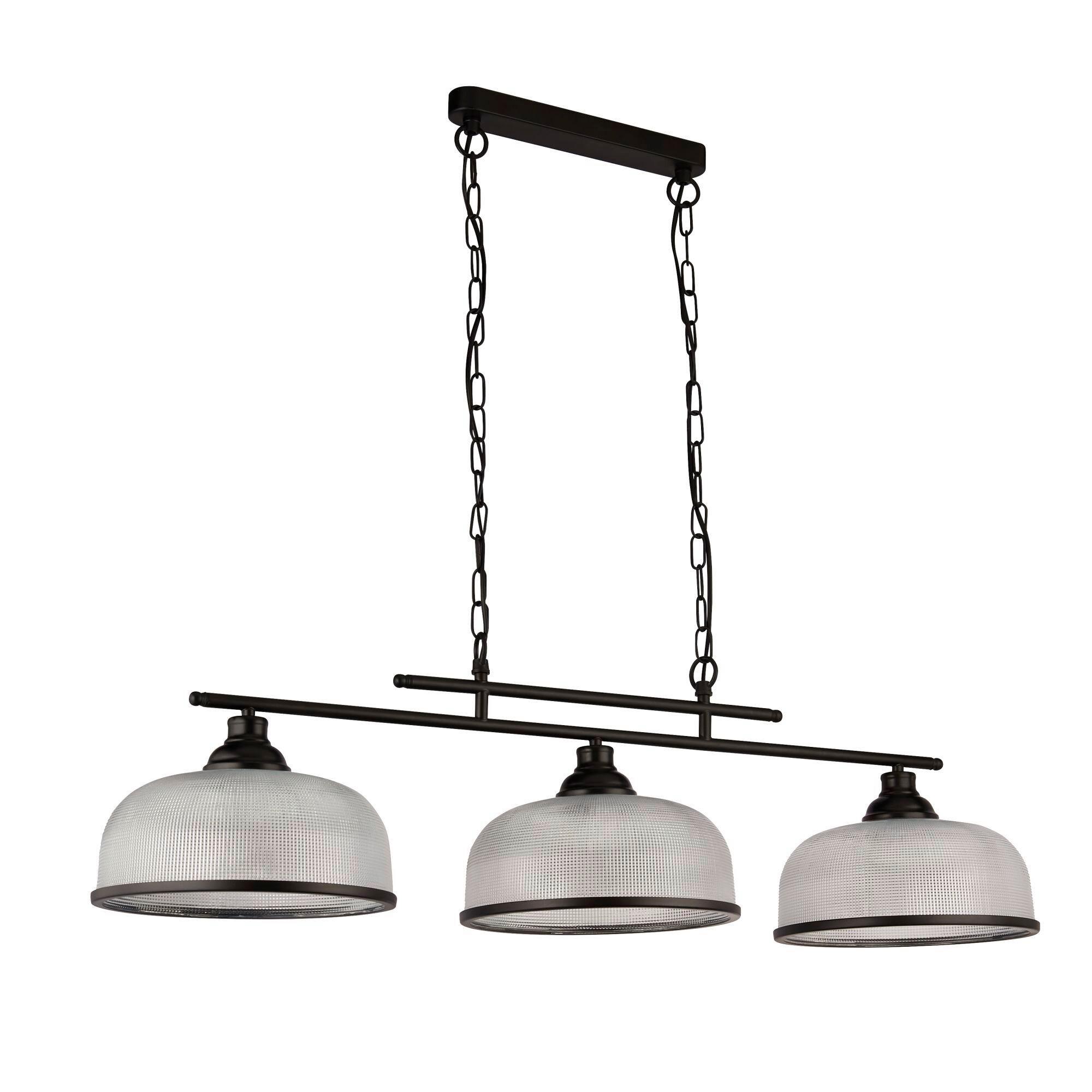 Hängeleuchte 3593-3bk - Schwarz, Basics, Glas/Metall (27/27/99cm)