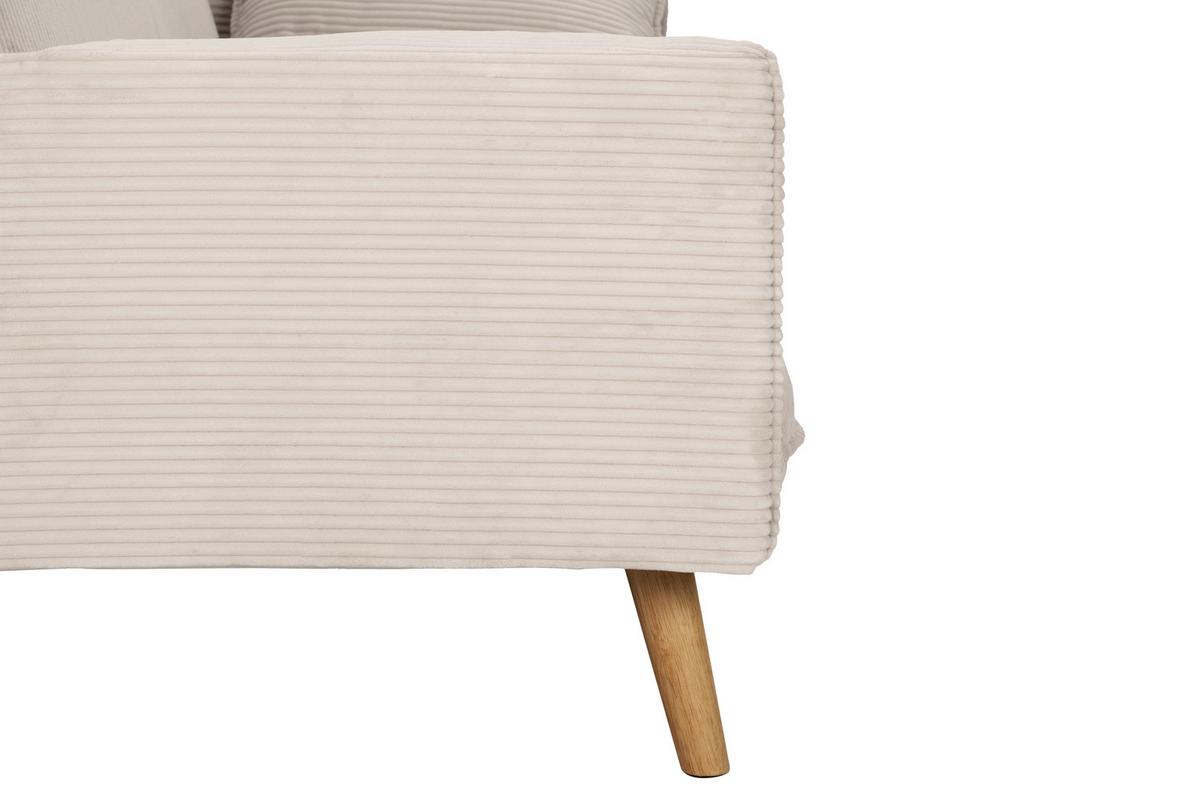 Kanapéágy Como - krémszínű, Design, textil (193/81/92cm) - Livetastic