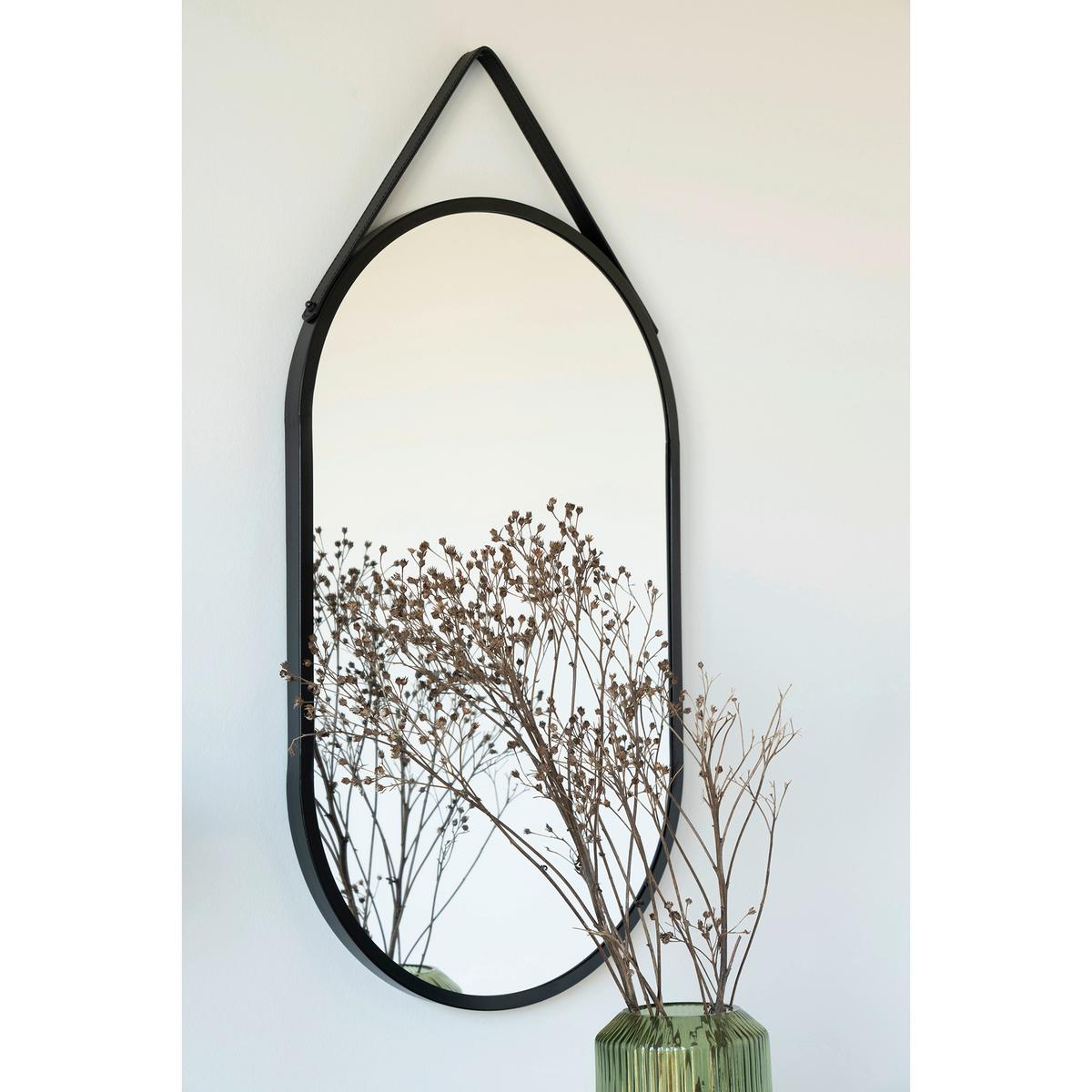 Wandspiegel Trapani Klar Schwarz B: 35 Cm - Klar/Schwarz, Design, Metall (35/60/2cm)