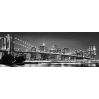 Vliestapete Brooklyn Bridge - Schwarz/Weiß, Basics (400/140cm) - Komar