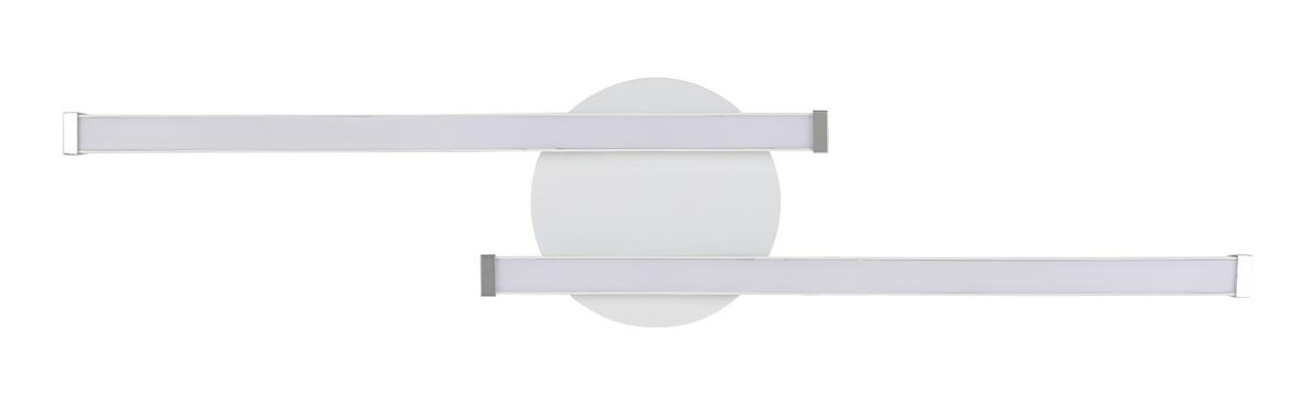 LED-Deckenleuchte Charlie *ph* - Chromfarben/Weiß, Basics, Kunststoff/Metall (12/55/6,5cm) - Luca Bessoni