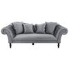 3-Sitzer-Sofa Cupido - Schwarz/Grau, Design, Textil (242/91/104cm) - MID.YOU
