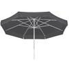 Sonnenschirm Jumbo D: 300cm Anthrazit - Anthrazit/Silberfarben, Basics, Textil/Metall (300cm) - Schneider