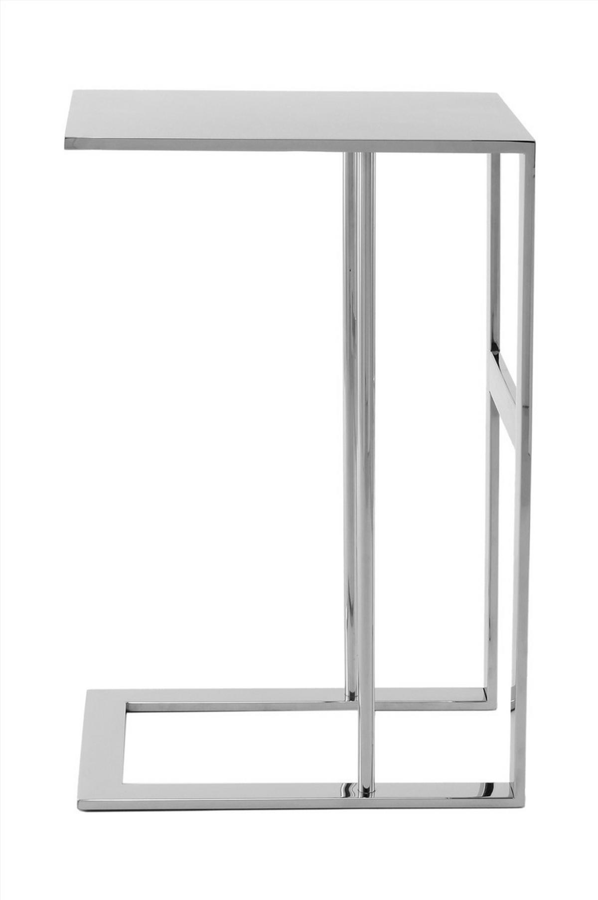 PRÍRUČNÝ STOLÍK STEN 100 SILBER - strieborná, Design, kov (40/60/30cm) - Kayoom