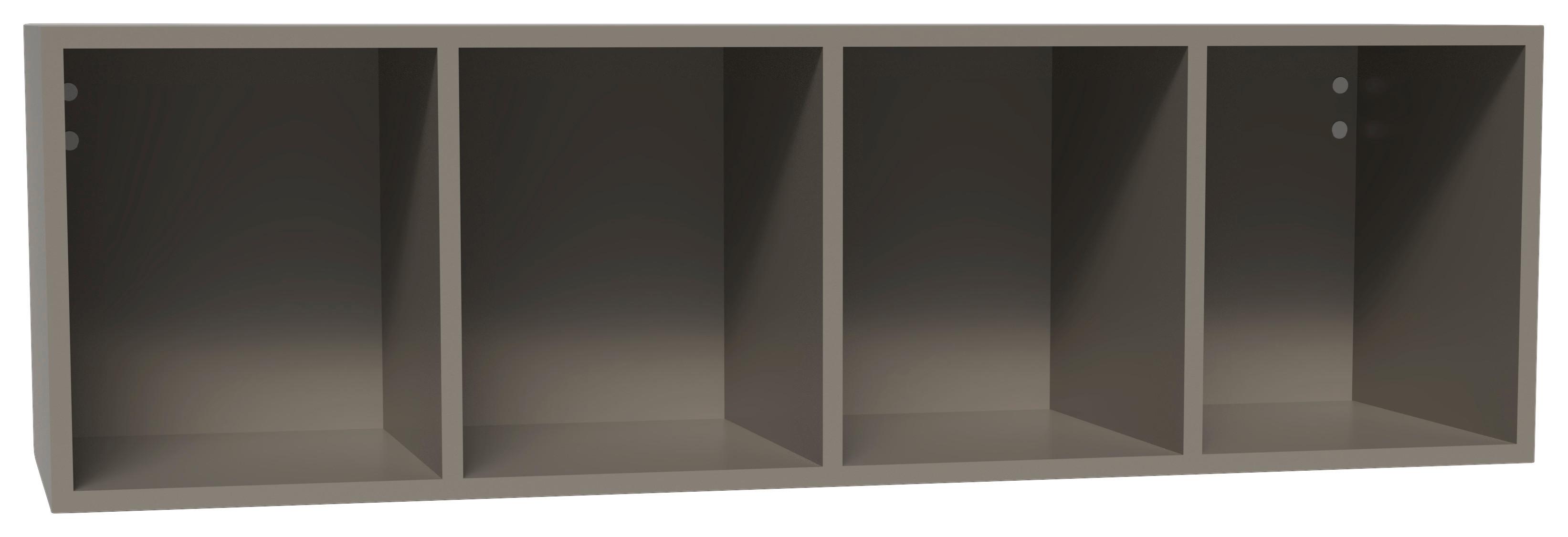 Wandregal Las Vegas Taupegrau B: 120 cm - Taupe, MODERN, Holzwerkstoff (120/36/37cm) - Vertico