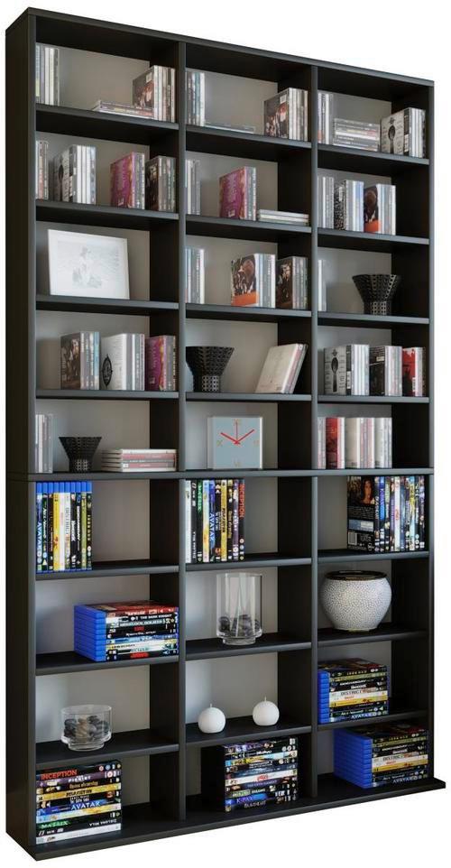 Standregal Dekor Megosa Maxi 102 cm Schwarz - Schwarz, KONVENTIONELL, Holzwerkstoff (102/183/18 (23)cm) - MID.YOU
