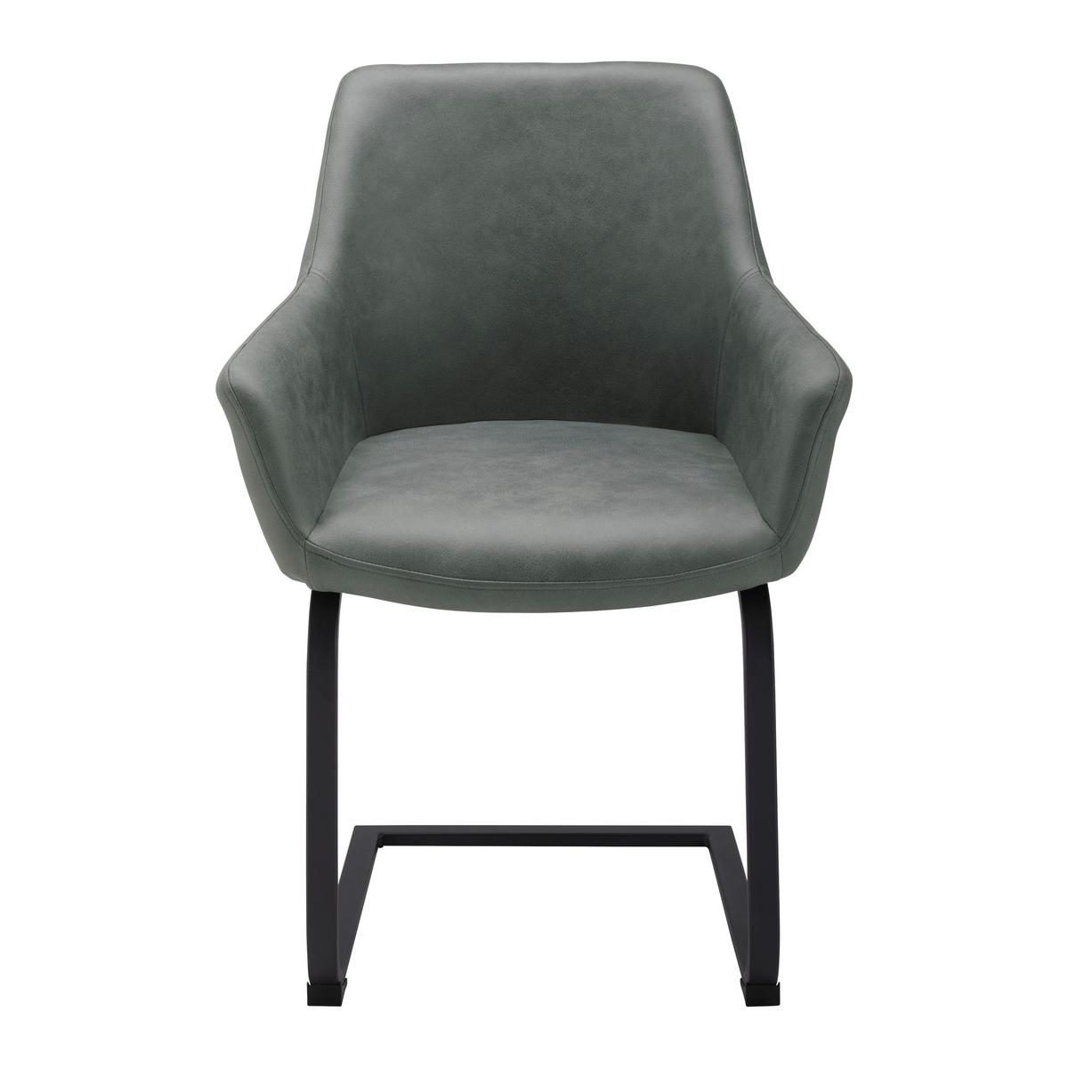 Židle PRIA zelená - černá/zelená, Moderní, kov/dřevo (61/85/62cm) - Bessagi Home