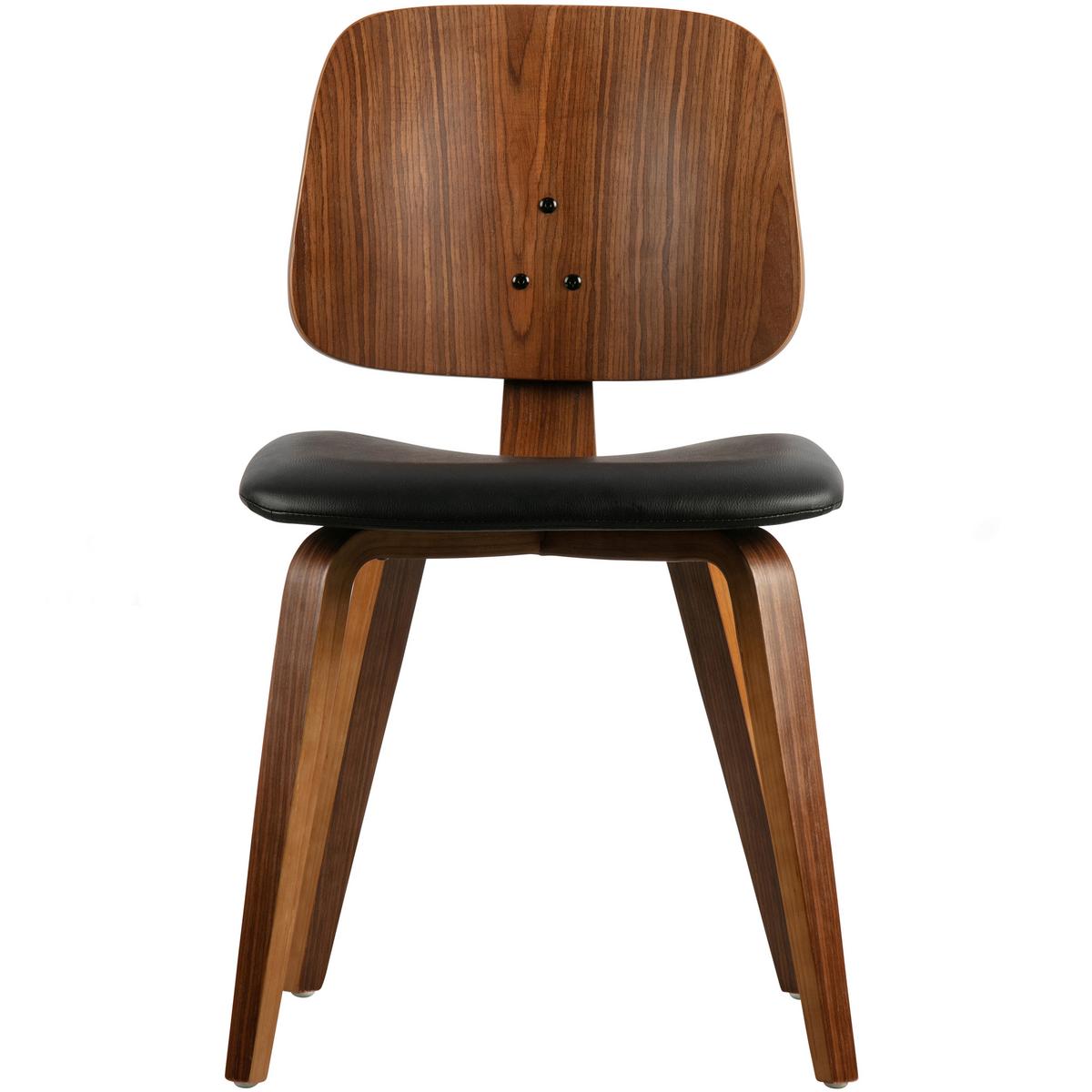 Stuhl Classic Schwarz/Wallnussfarben B: 48cm - Walnussfarben/Schwarz, MODERN, Holz/Textil (48/81/50cm) - Livetastic