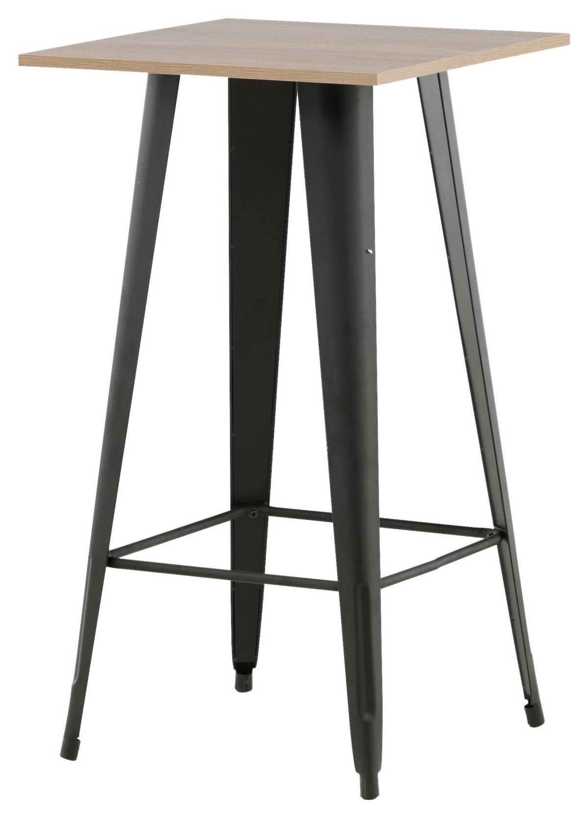 Barhocker Tempe - Beige/Schwarz, Design, Holzwerkstoff/Metall (60/105/60cm) - Livetastic