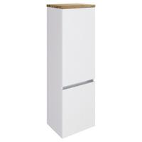 STREDNE VYSOKÁ SKRINKA PIENZA B: 40 CM WEISS - biela/farba duba, Basics, kompozitné drevo/plast (40/130/35cm) - Held