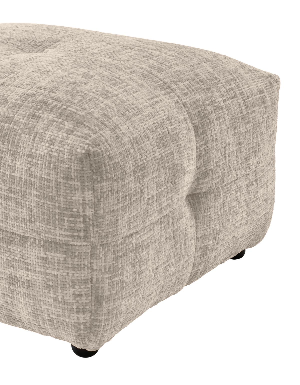 Hocker Velice - Creme/Schwarz, Design, Textil (72/44/72cm) - Livetastic