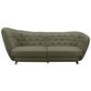 Big Sofa mit Echtem Rücken Retro B: 256 cm Grün - Chromfarben/Grün, MODERN, Textil (256/85/115cm) - MID.YOU