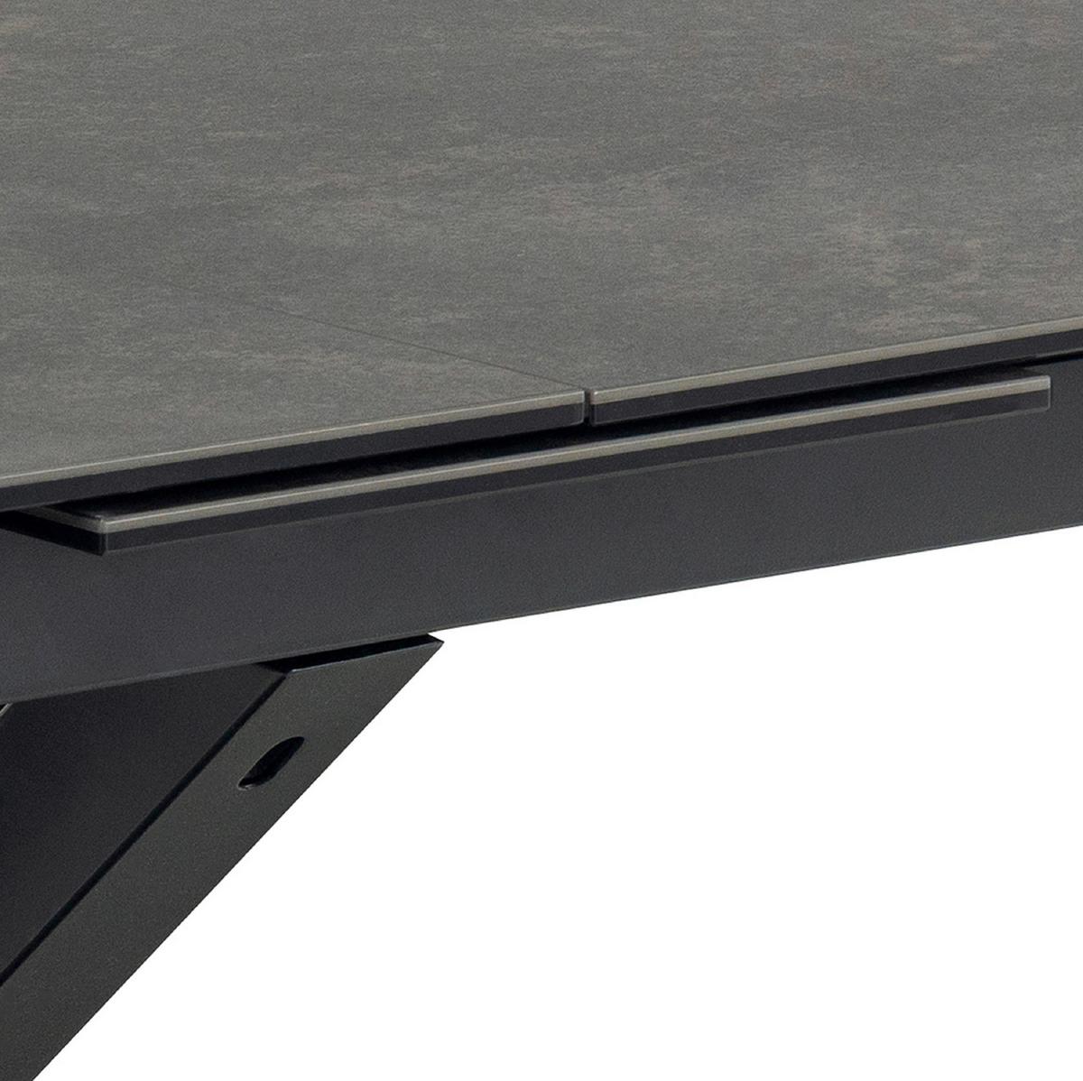 Esstisch Ausziehbar Heaven 200-240x100x75,5 Cm Schwarz - Schwarz, Design, Keramik/Metall (200-240/100/75,5cm) - MID.YOU