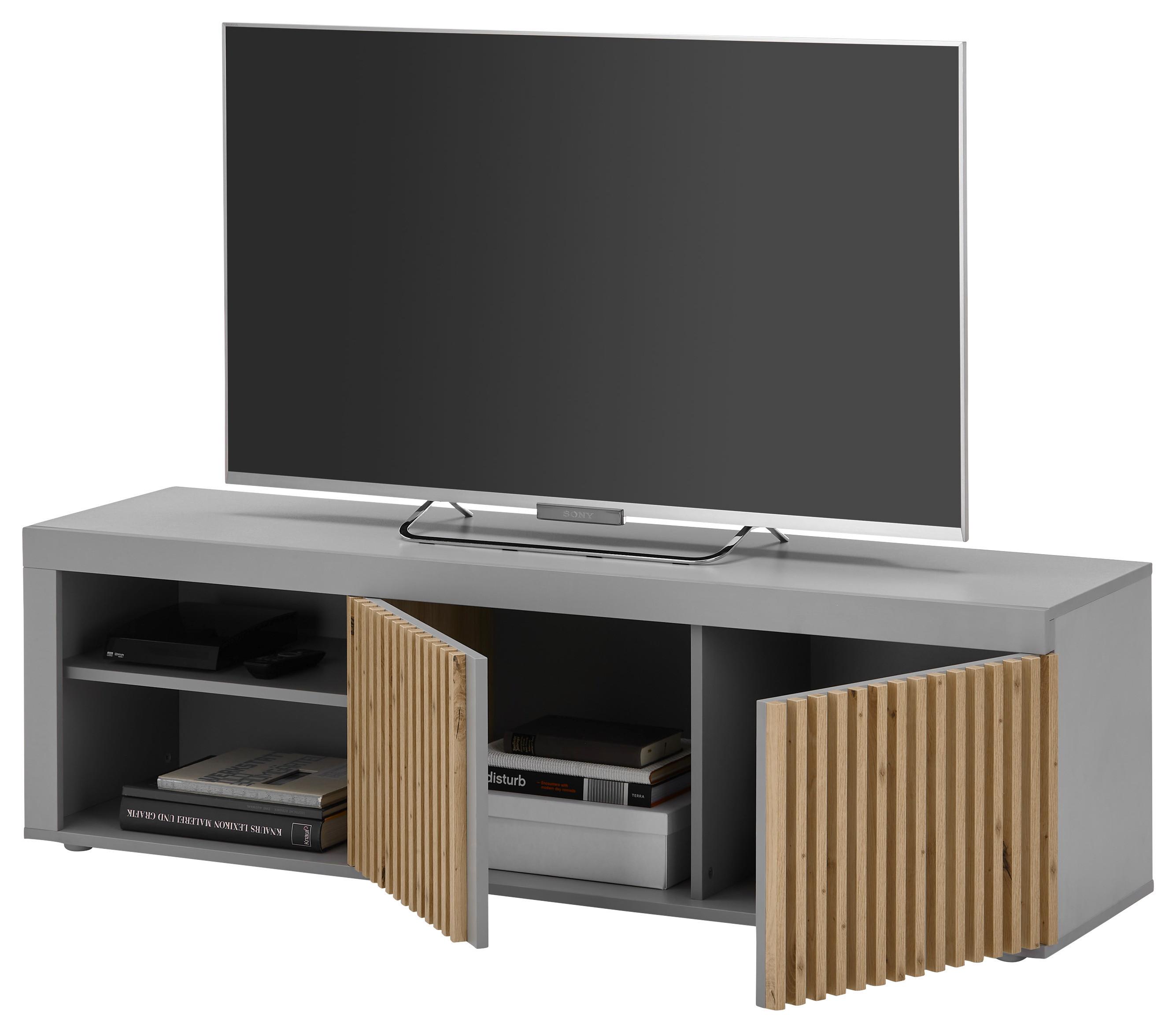 Lowboard Jasper - Eiche Artisan/Grau, Design, Holzwerkstoff (150/43/40cm) - Livetastic