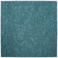 Teppichfliese Türkis Marble 50x50 Cm Florhöhe 3 Mm - Türkis, Basics, Textil (50/50cm)