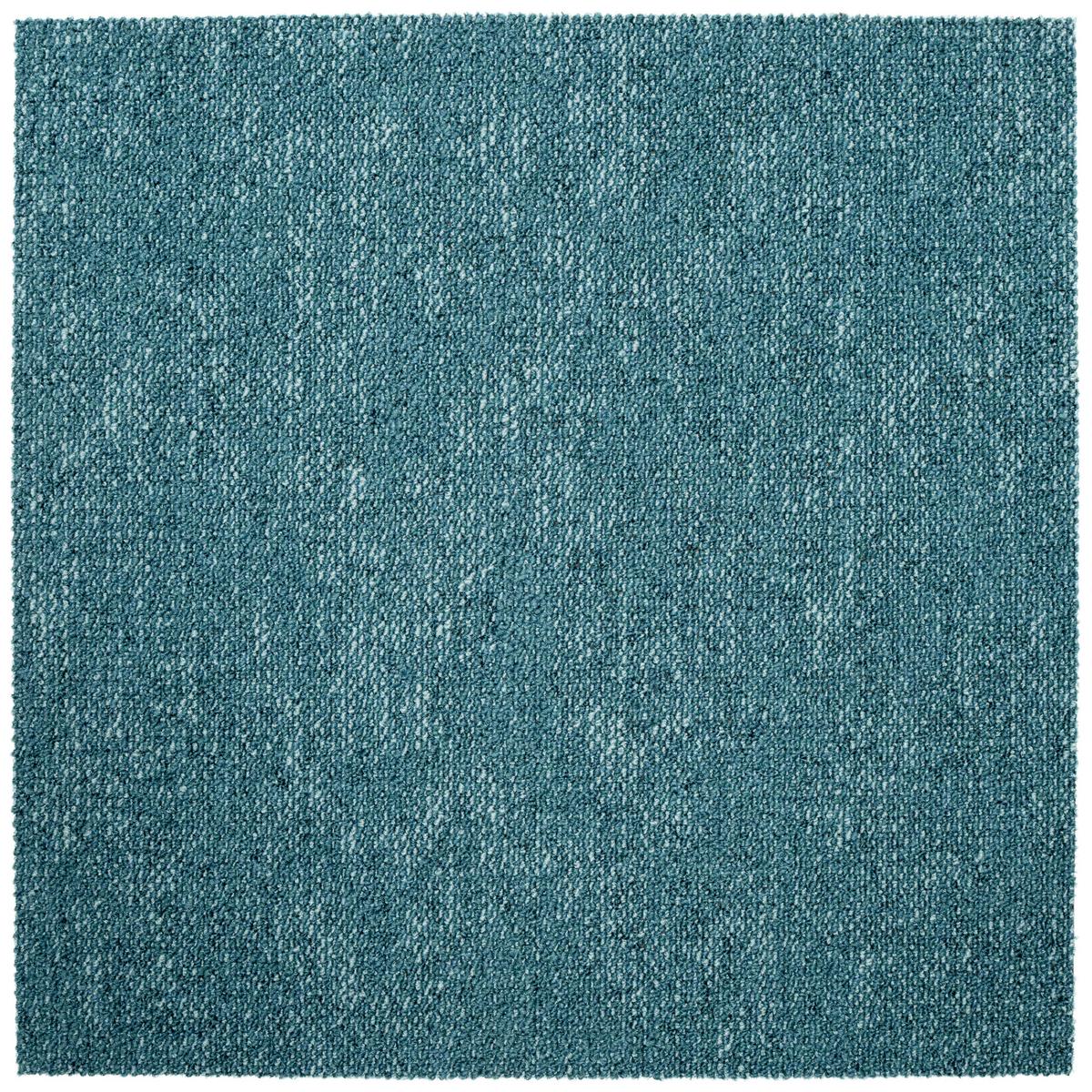 Teppichfliese Türkis Marble 50x50 Cm Florhöhe 3 Mm - Türkis, Basics, Textil (50/50cm)