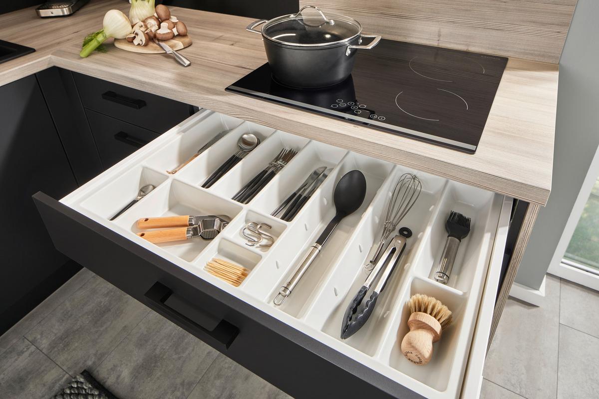 Eckküche Pn100/210 - Design, Holzwerkstoff (298/205cm) - Pino