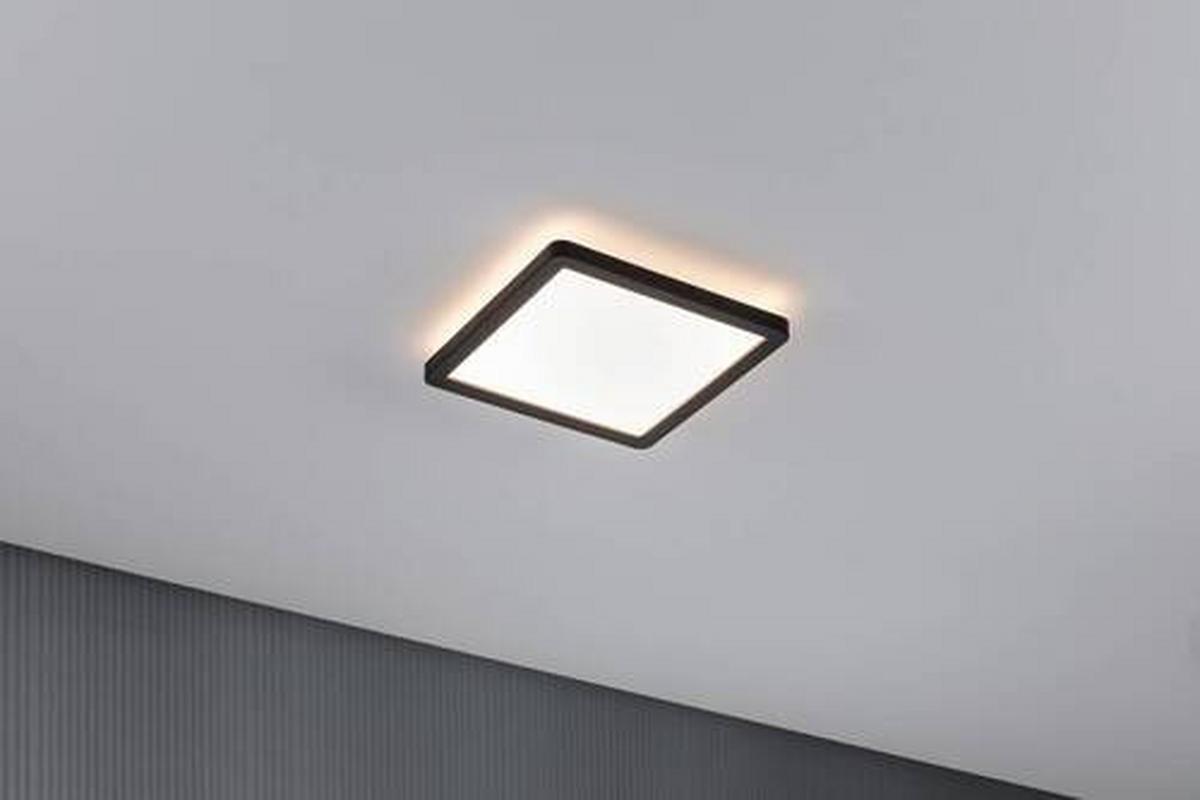 Led-paneel L: 19 Cm Mit Schwarzem Rahmen - Schwarz, Basics, Kunststoff (19/19/2,8cm) - Paulmann