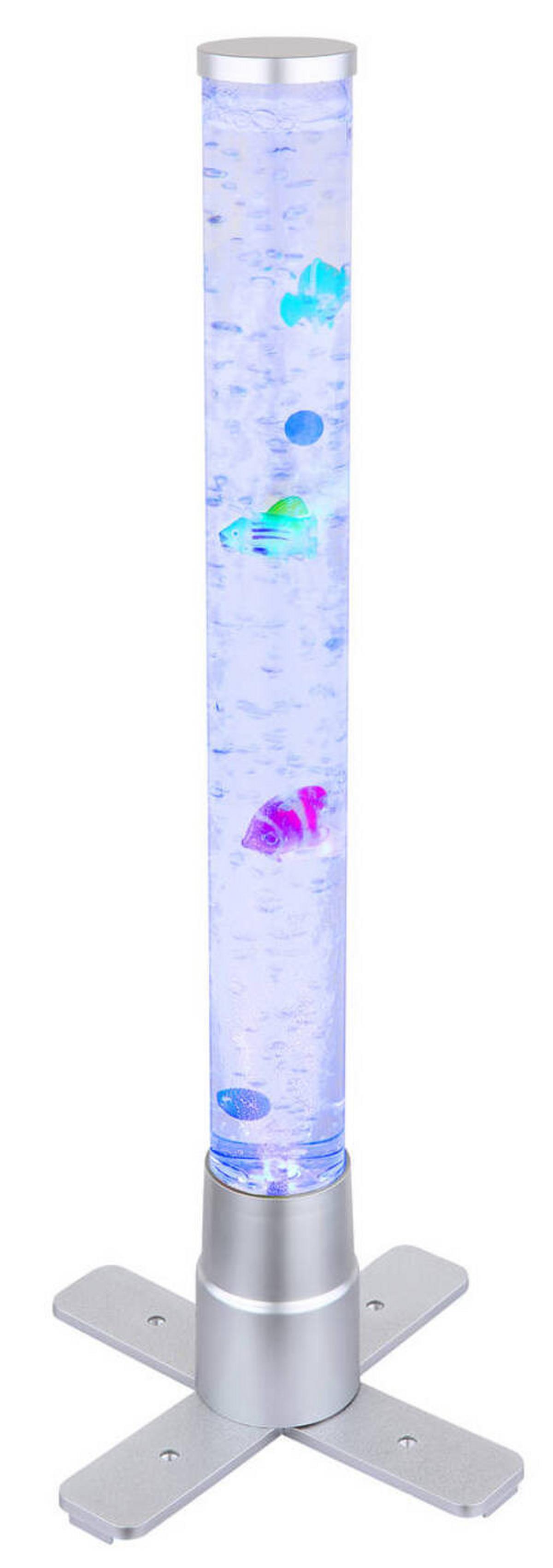 Led-stehleuchte 9017 - Klar/Silberfarben, Basics, Kunststoff (24,6/24,6/61,1cm) - Globo