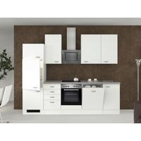Küchenzeile Wito M. Geräten 280 Cm Weiß/grau Modern - Hellgrau/Weiß, MODERN, Holzwerkstoff (280cm) - FlexWell