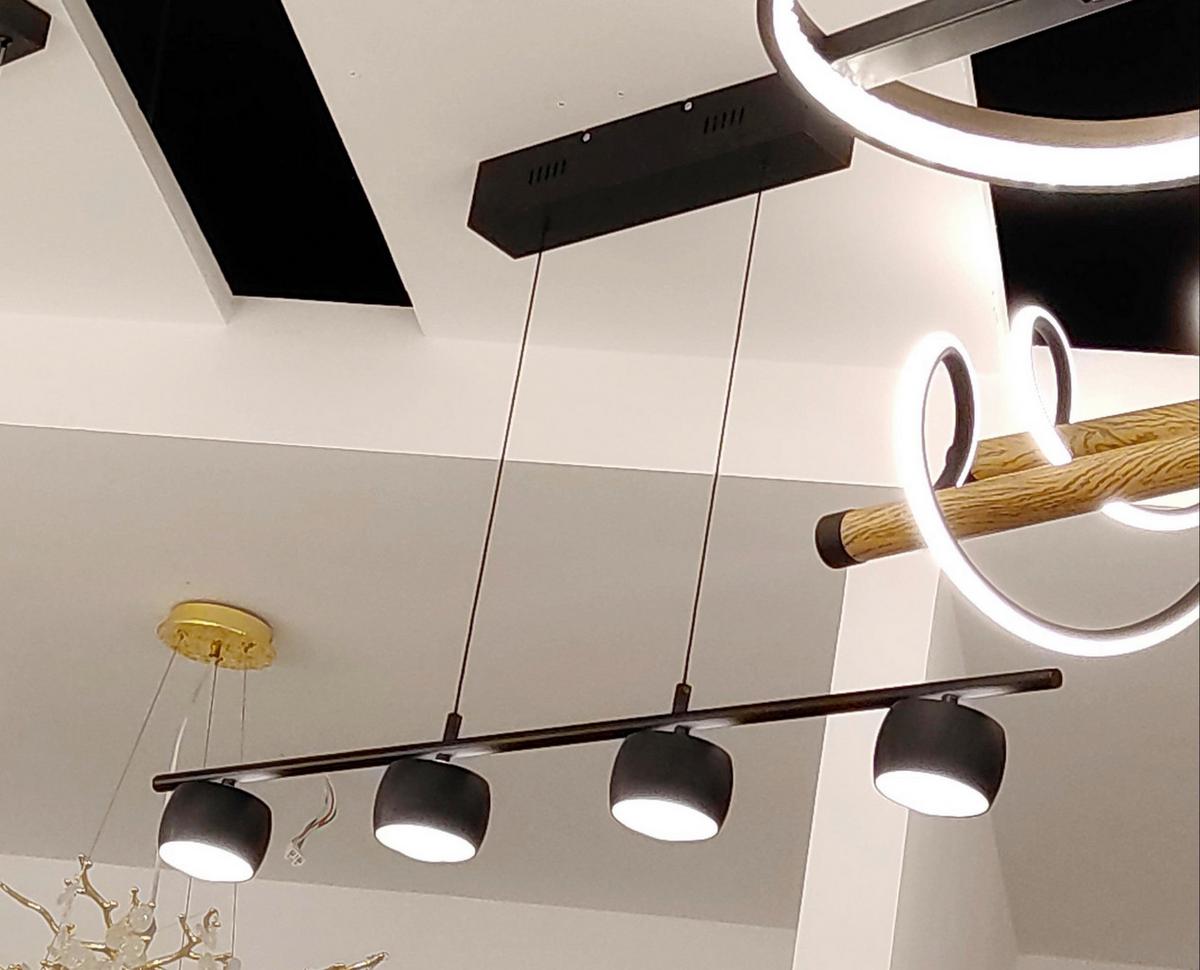 LED-Hängeleuchte Topl - Schwarz/Weiß, MODERN, Kunststoff (100/10/120cm)