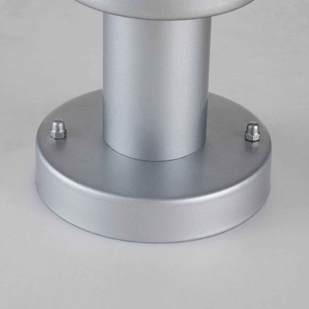 Sockelleuchte Klampenborg-Ped-Pir-Sil - Silberfarben, KONVENTIONELL, Glas/Metall (27.5/33.7cm) - Elstead Lighting