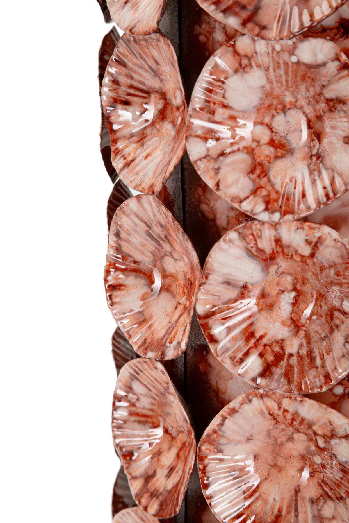 Vase Pot Drop Dunkelrot B: 12,5 Cm - Dunkelrot, Basics, Metall (12,5/24/12,5cm)