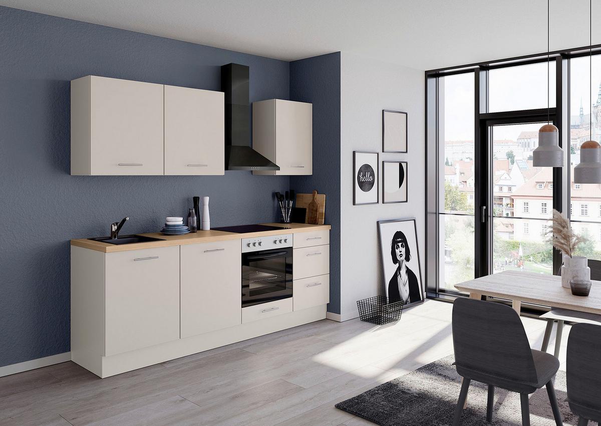 Küchenblock Ip3150 - Eichefarben/Magnolie, Design, Holzwerkstoff (230cm) - Impuls